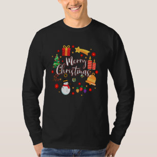 メリークリスマス オーナメント ハッピーXmas 飾り デ Tシャツ