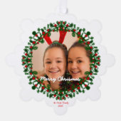 メリークリスマス オーナメント 写真カード (正面)