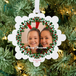 メリークリスマス オーナメント 写真カード