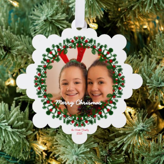 メリークリスマス オーナメント 写真カード (インサイチュ (木))