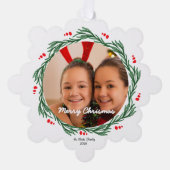 メリークリスマス オーナメント 写真カード (正面)