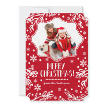 メリークリスマス.カスタムクリスマスのフラットフォトカード