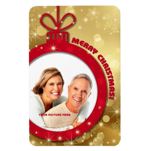 メリークリスマス.カスタムフォトギフト磁石 マグネット (縦)
