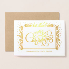 メリークリスマス.カスタムフォトラグジュアリー実在 箔カード