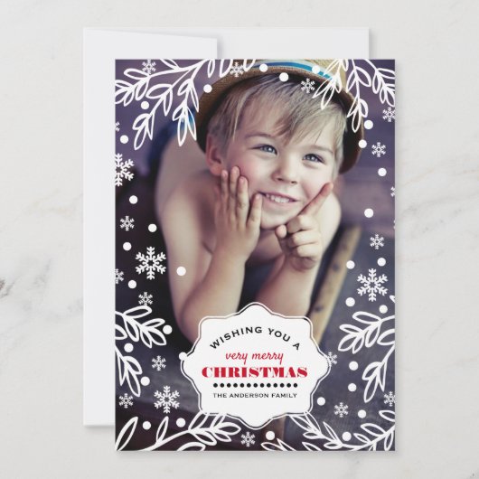 メリークリスマス.カスタムホリディフラットフォトカード シーズンカード (正面)