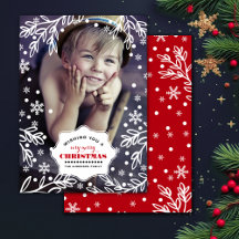メリークリスマス.カスタムホリディフラットフォトカード