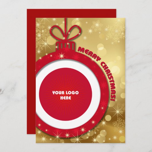 メリークリスマス.カスタムロゴ企業のカード シーズンカード (正面/裏面)