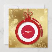 メリークリスマス.カスタムロゴ企業のカード 招待状 (正面)