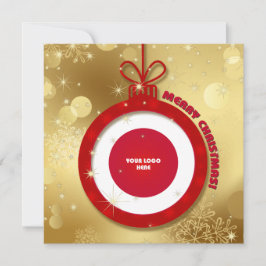 メリークリスマス.カスタムロゴ企業のカード 招待状