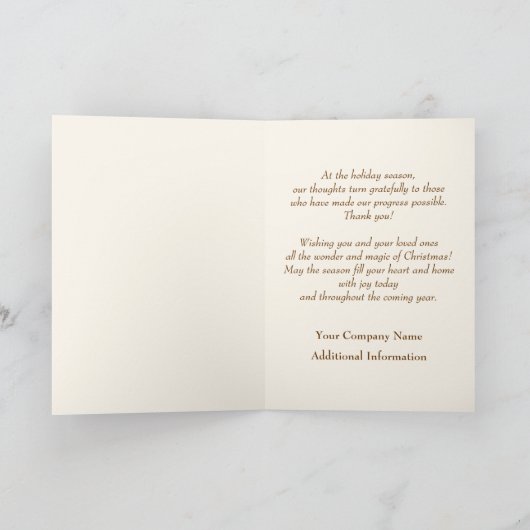 メリークリスマス.カスタムロゴ企業の シーズンカード (内部)