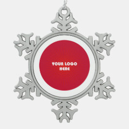 メリークリスマス.カスタム会社のロゴスノーフレーク スノーフレークピューターオーナメント