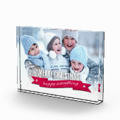メリークリスマス.カスタム写真ギフト写真ブロック フォトブロック (右)
