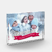 メリークリスマス.カスタム写真ギフト写真ブロック フォトブロック (左)