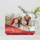 メリークリスマス.カスタム写真 シーズンカード (スタンド正面)