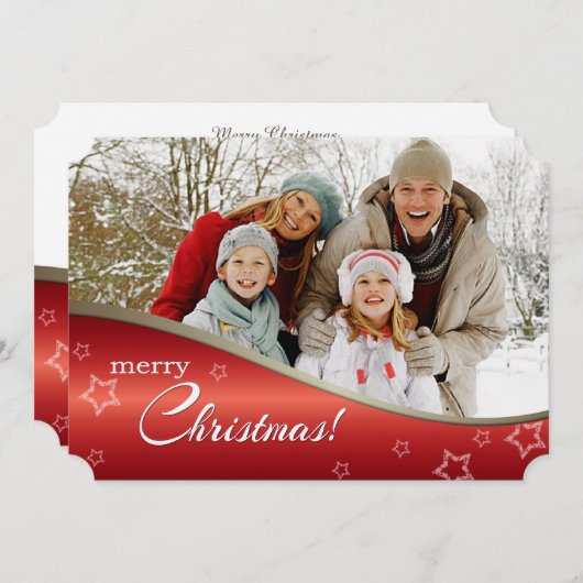 メリークリスマス.カスタム写真 シーズンカード (正面/裏面)