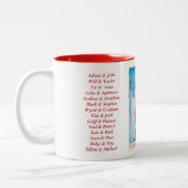 メリークリスマス、カップルの名前の最愛のマグ ツートーンマグカップ (左)