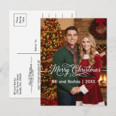 メリークリスマス カップル 写真 フロント シーズンポストカード (正面/裏面)