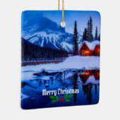 メリークリスマス!カナディアン・サンセット、 セラミックオーナメント (右)