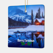 メリークリスマス!カナディアン・サンセット、 セラミックオーナメント (左)