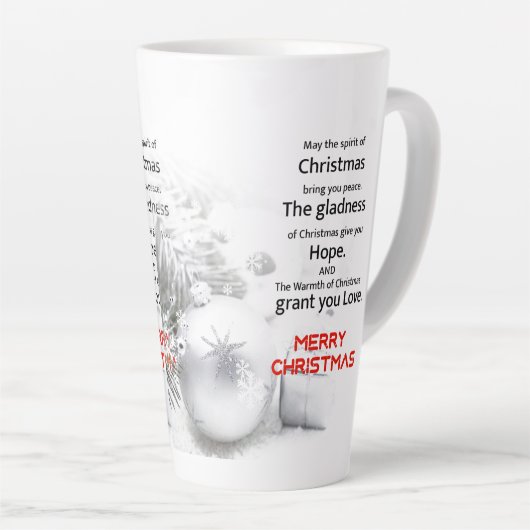 メリークリスマス カフェラテマグ (右アングル)