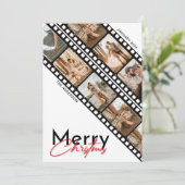 メリークリスマス カメラフィルム ミニマル コラージュ フォト シーズンカード (スタンド正面)