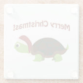 メリークリスマス！カメ ガラスコースター (裏面)