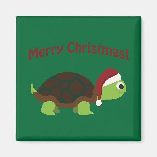 メリークリスマス!カメ マグネット (正面)