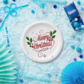 メリークリスマス、カラフル休日デザイン ペーパープレート (パーティー)