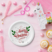 メリークリスマス、カラフル休日デザイン ペーパープレート (パーティー)
