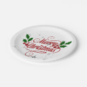 メリークリスマス、カラフル休日デザイン ペーパープレート (アングル)