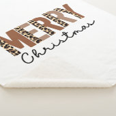 "メリークリスマス"カラーモダンブロックヒョウBOHO シェルパブランケット (3/4)