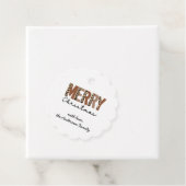 "メリークリスマス"カラーモダンブロックヒョウBOHO フェイバータグ (インサイチュ)