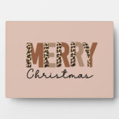 "メリークリスマス"カラーモダンブロックヒョウBOHO フォトプラーク (正面)