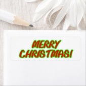 メリークリスマス! カラー差出人ラベル ラベル (インサイチュ)
