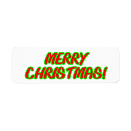 メリークリスマス! カラー差出人ラベル ラベル (正面)
