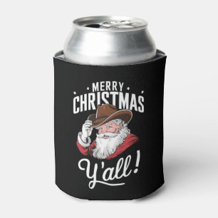 メリークリスマス カントリーカウボーイ サンタクロース 缶クーラー