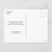 メリークリスマス カンパニーロゴ ゴールド ブラック カスタム シーズンポストカード (裏面)