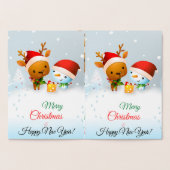 メリークリスマス カードスロー ピロー 箔カード (内部)