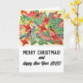メリークリスマス! カード (黄色い花)