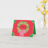 メリークリスマス カード (黄色い花)