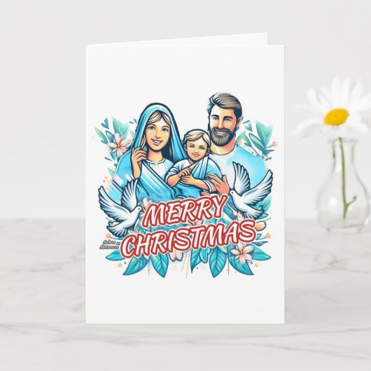 メリークリスマス カード (小さな植物)