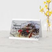 メリークリスマス カード (黄色い花)