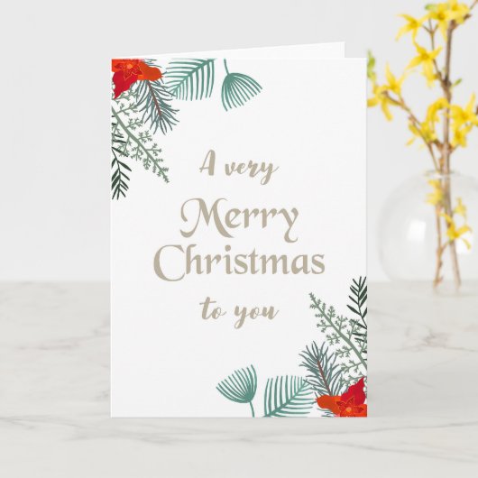 メリークリスマス カード (黄色い花)