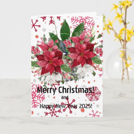 メリークリスマス! カード (黄色い花)