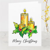 メリークリスマス カード (黄色い花)