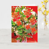 メリークリスマス！ カード (黄色い花)