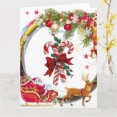 メリークリスマス カード (黄色い花)