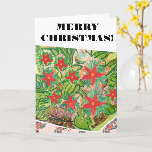 メリークリスマス！ カード (黄色い花)