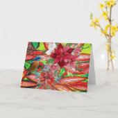 メリークリスマス!カード カード (黄色い花)