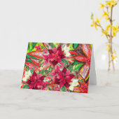 メリークリスマス!カード カード (黄色い花)